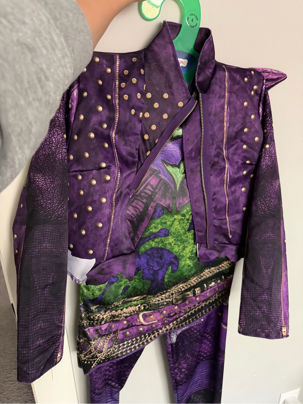 Disguise Purple Studded Costume Jacket with Printed Panel